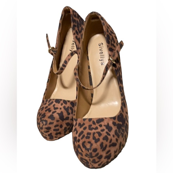 Nwot Mary Jane Leopard Heels - Picture 7 of 8